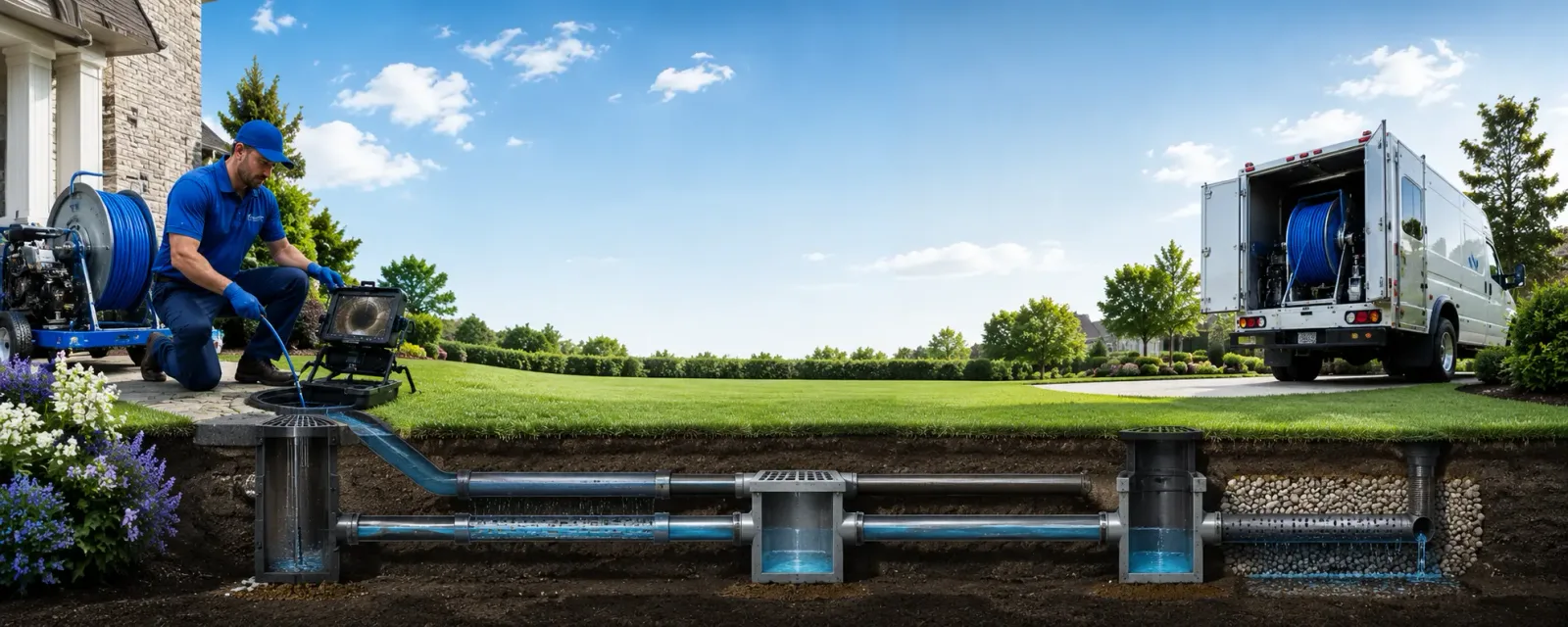 Outdoor drain cleaning information for North Anson, ME